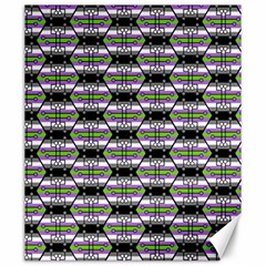 Hackers Town Void Mantis Hexagon Agender Nine 9 Stripe Pride Flag Canvas 20  x 24 