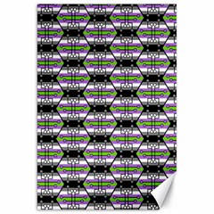 Hackers Town Void Mantis Hexagon Agender Nine 9 Stripe Pride Flag Canvas 20  x 30 