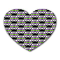 Hackers Town Void Mantis Hexagon Agender Nine 9 Stripe Pride Flag Heart Mousepads by WetdryvacsLair