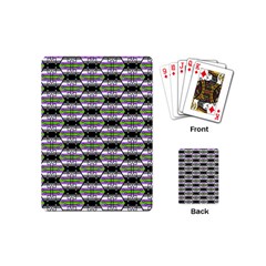 Hackers Town Void Mantis Hexagon Agender Nine 9 Stripe Pride Flag Playing Cards Single Design (Mini)