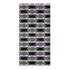 Hackers Town Void Mantis Hexagon Agender Nine 9 Stripe Pride Flag Shower Curtain 36  x 72  (Stall) 