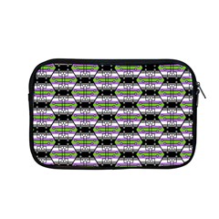 Hackers Town Void Mantis Hexagon Agender Nine 9 Stripe Pride Flag Apple MacBook Pro 13  Zipper Case