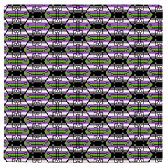 Hackers Town Void Mantis Hexagon Agender Nine 9 Stripe Pride Flag UV Print Square Tile Coaster 