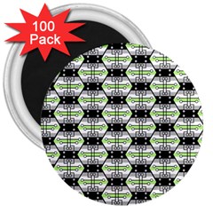 Hackers Town Void Mantis Hexagon Agender Pride Flag 3  Magnets (100 Pack) by WetdryvacsLair