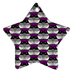 Hackers Town Void Mantis Hexagon Asexual Ace Pride Flag Ornament (Star)