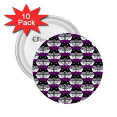 Hackers Town Void Mantis Hexagon Asexual Ace Pride Flag 2 25  Buttons (10 Pack) 