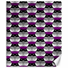 Hackers Town Void Mantis Hexagon Asexual Ace Pride Flag Canvas 8  X 10  by WetdryvacsLair