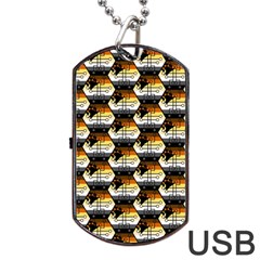 Hackers Town Void Mantis Hexagon Bear Pride Flag Dog Tag Usb Flash (two Sides) by WetdryvacsLair