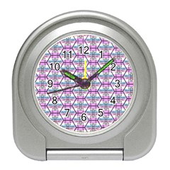 Hackers Town Void Mantis Hexagon Bigender Pride Flag Travel Alarm Clock by WetdryvacsLair