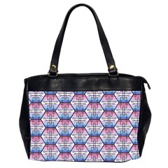 Hackers Town Void Mantis Hexagon Bigender Seven 7 Stripe Pride Flag Oversize Office Handbag (2 Sides) by WetdryvacsLair