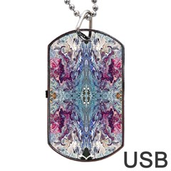 Abstract Kaleidoscope Dog Tag Usb Flash (one Side) by kaleidomarblingart