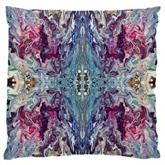 Abstract Kaleidoscope Large Cushion Case (one Side) by kaleidomarblingart