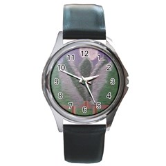 Purple haze  Round Metal Watch