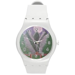 Purple haze  Round Plastic Sport Watch (M)