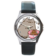 Cat Kitten Round Metal Watch