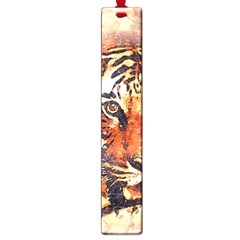 Tiger-portrait-art-abstract Large Book Marks by Jancukart