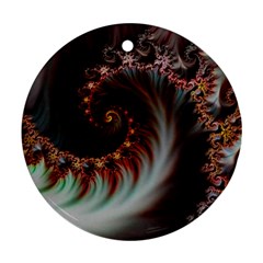Digital-fractal-fractals-fantasy Ornament (round)