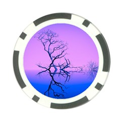 Nature-inspiration-trees-blue Poker Chip Card Guard