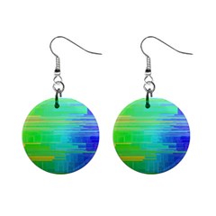 Colors-rainbow-chakras-style Mini Button Earrings