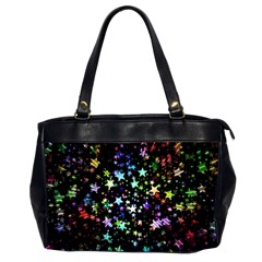 Christmas-star-gloss-lights-light Oversize Office Handbag (2 Sides) by Jancukart
