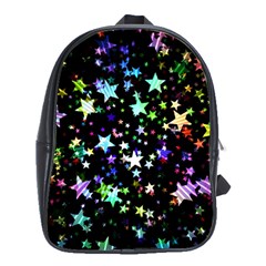 Christmas-star-gloss-lights-light School Bag (xl) by Jancukart