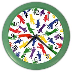 Integration-inclusion-hands-help Color Wall Clock