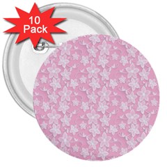 Pink-floral-background 3  Buttons (10 Pack) 