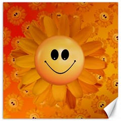 Sun-sunflower-joy-smile-summer Canvas 12  X 12  by Jancukart