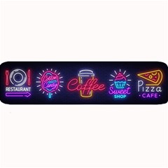 Neon  Pizza, Fruits, Cotton Candy, Coffee Large Bar Mat