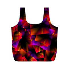 Squares Motif Geometric Pattern Full Print Recycle Bag (M)