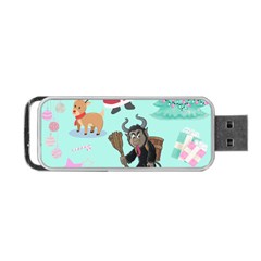 Green Krampus Christmas Portable Usb Flash (one Side) by InPlainSightStyle