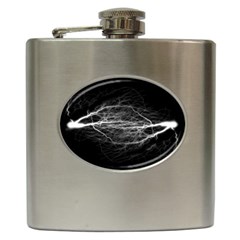 Flash-electricity-energy-current Hip Flask (6 Oz) by Jancukart