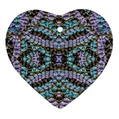 Pastels Repeats Heart Ornament (two Sides)