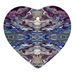 Abstract Pouring Heart Ornament (two Sides)