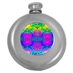 Liquid Rainbows Round Hip Flask (5 Oz) by Thespacecampers