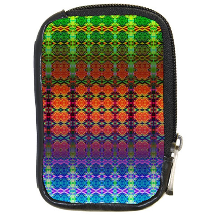 Fractaled Pixels Compact Camera Leather Case