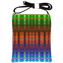 Fractaled Pixels Shoulder Sling Bag by Thespacecampers