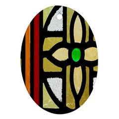 Abstract-0001 Oval Ornament (two Sides)
