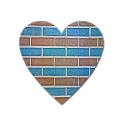 Brick-wall Heart Magnet by nate14shop