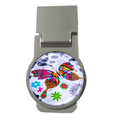 Butterfly-b 001 Money Clips (round)  by nate14shop