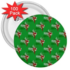 Christmas-b 002 3  Buttons (100 Pack) 
