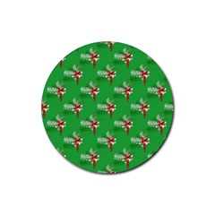 Christmas-b 002 Rubber Coaster (round)