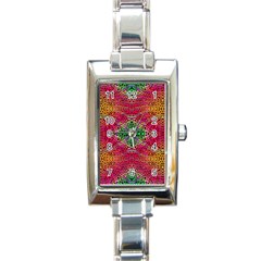Dreamy Cheetah Rectangle Italian Charm Watch by Thespacecampers