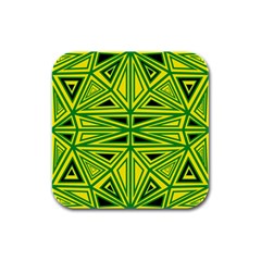 Abstract Pattern Geometric Backgrounds Rubber Square Coaster (4 Pack) by Eskimos