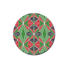 Abstract Pattern Geometric Backgrounds  Rubber Round Coaster (4 Pack) by Eskimos