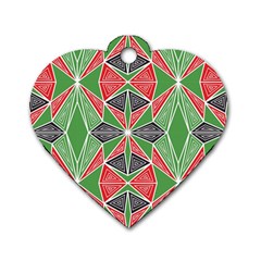 Abstract Pattern Geometric Backgrounds  Dog Tag Heart (one Side) by Eskimos