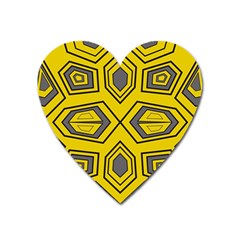 Abstract Pattern Geometric Backgrounds Heart Magnet by Eskimos