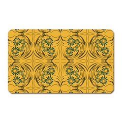 Folk Flowers Print Floral Pattern Ethnic Art Magnet (rectangular) by Eskimos