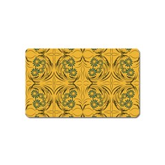 Folk Flowers Print Floral Pattern Ethnic Art Magnet (name Card) by Eskimos