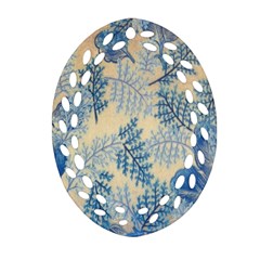 Fabric-b 001 Oval Filigree Ornament (two Sides) by nate14shop